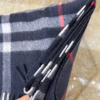 Classic Embroidery Plaid Cashmere Scarf