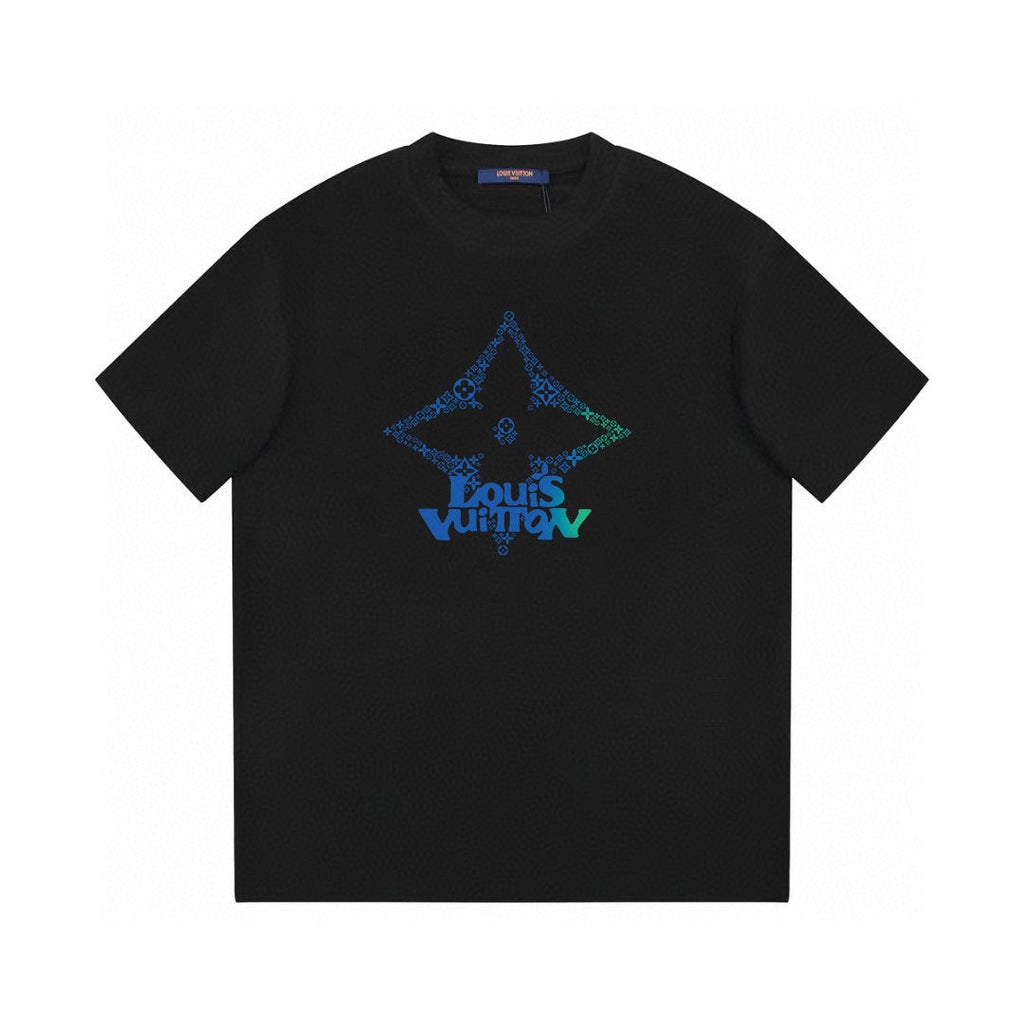 Four-pointed star print T-shirt