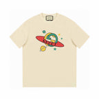 Cartoon Moon Print T-shirt