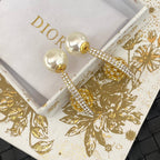 Pearl Ball Pendant Earrings
