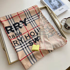 Four Color Classic Plaid Silk Scarf