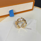 Round Pearl Logo Open Ring