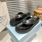 Triangle Logo Rubber Flip Flops
