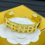 Letters Metal Open Bangle