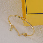 Gold-coloured Baguette  Bracelet
