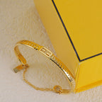 Gold-coloured Baguette  Bracelet