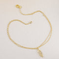 Interlocking F Crystal Necklace