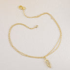 Interlocking F Crystal Necklace
