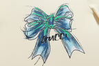 Blue Bow Print T-Shirt