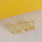 Interlocking F Metal Earrings