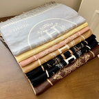 H Carriage Embossed Cashmere Scarf