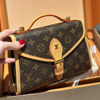 Monogram Leather Messenger Bag