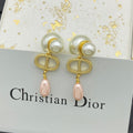 Water Drop Pearl Pendant Earrings