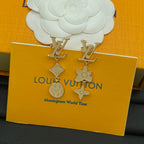 Floral Metal Pendant Earrings