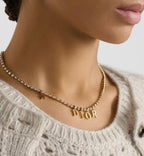Letters Star Charms Crystals Bracelet & Necklace