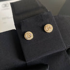 Diamond Logo Mini Round Stud Earrings