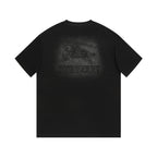 Washed distressed embroidered T-shirt