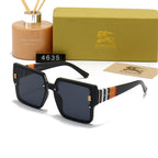 Unisex Fashion Large Frame Plaid Sunglasses