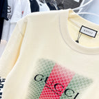 Green Red Striped Print T Shirt